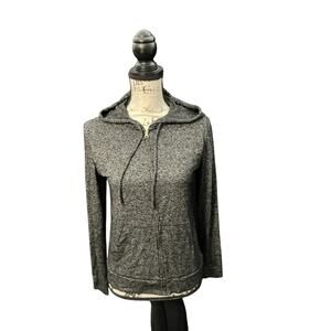 ☁️ Old Navy Marled Zip-Up Hoodie – Charcoal Gray – Size S